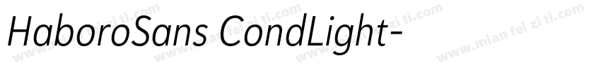 HaboroSans CondLight字体转换